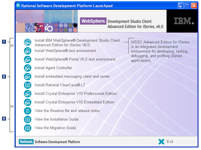 Screen capture of launchpad for Advanced edition