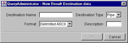 Result Destination Window