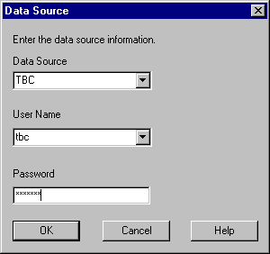 Data Source screen