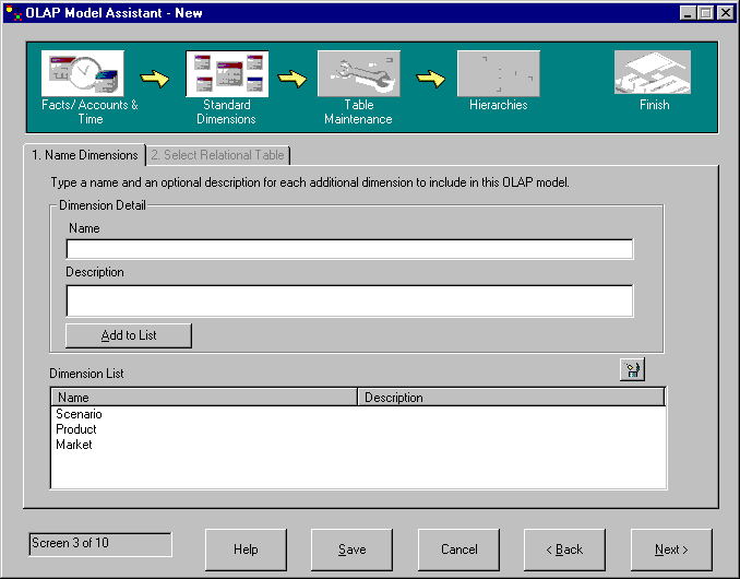 Name Dimensions page