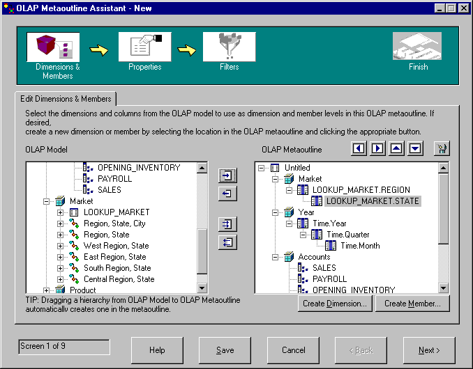 Edit Dimensions and Members page 2