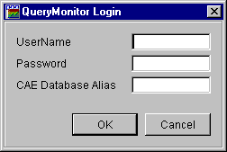 QueryMonitor Login window