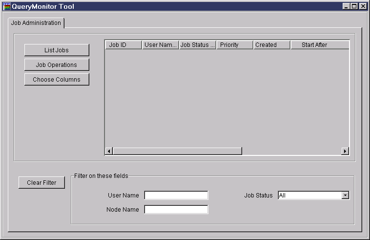 QueryMonitor's main window