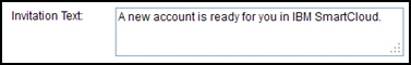 Invitation Text input field.