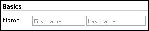 First and Last Name text fields