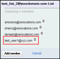screenshot showing tha test_user1.xyz.com was added