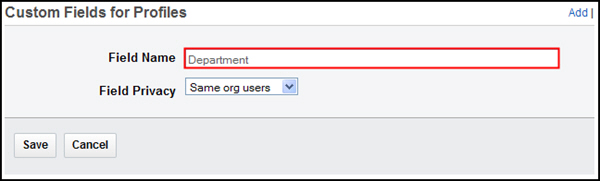 Enter the name of your custom field in the Field Name box.