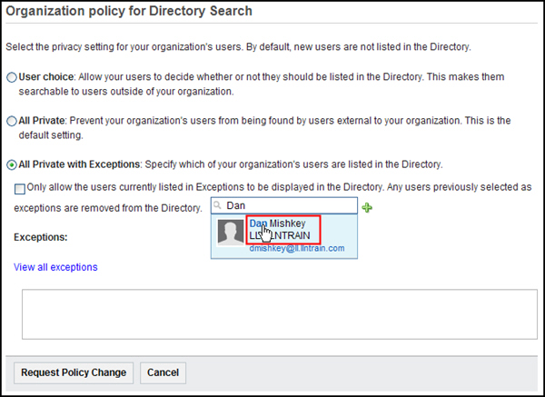 Begin typing the user's name, and then click it when the user is returned by typeahead.