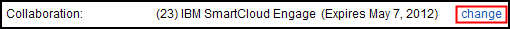 The Collaboration change link is highlighted.