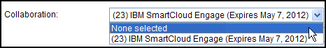 The None selected option in the Collaboration popup menu is highlighted.