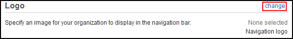 Click the change link on the logo row.