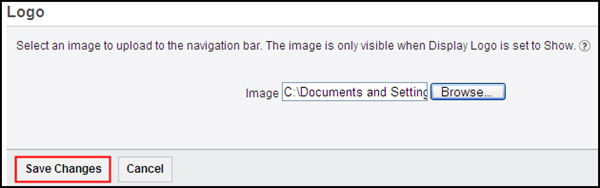 Navigate to the logo image file, select it, and click Open.