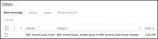 image of 'Notification of email change message