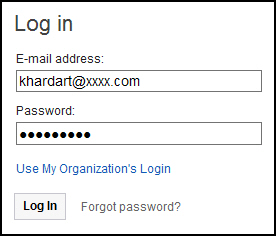 image of test user login