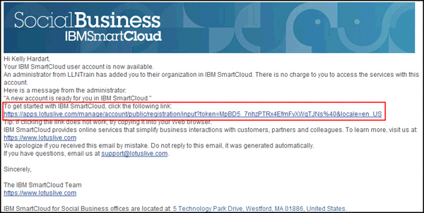 image of welcome email message