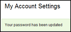 Your password has been updated.