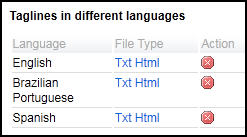 screenshot of tagline profiles