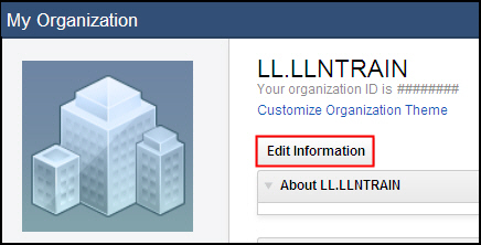 Click the Edit Information button.
