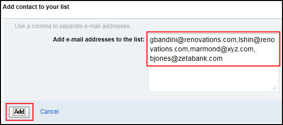 UI showing the 'Add' button highlighted