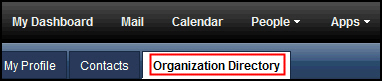 Company directory tab
