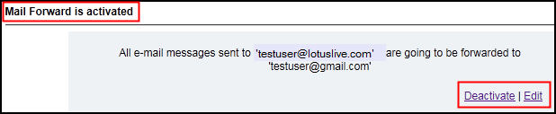 screenshot depicting the deactivate and edit options