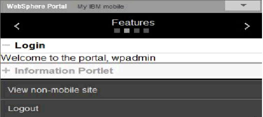 Accordion view with expanded first portlet.