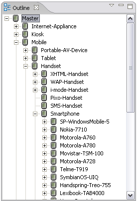 An expanded section of the device tree