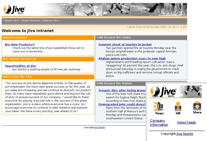 Jive Home Page