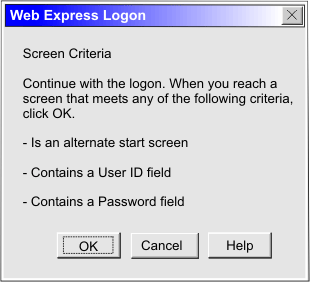 Screen Criteria