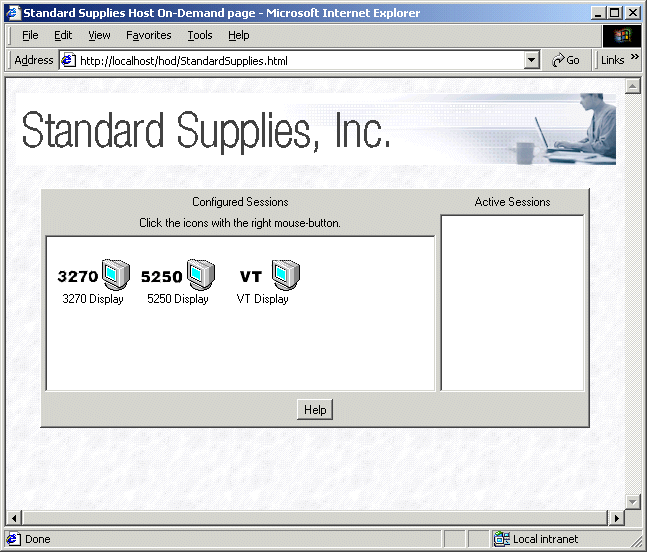 Desktop page with Standard Supplies banner