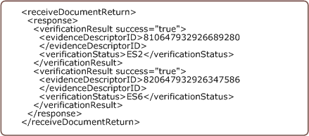 Response example : VerificationResult