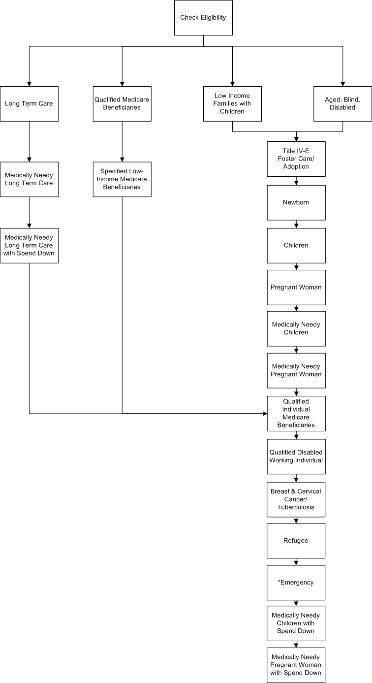 This image displays the Medical Assistance cascade