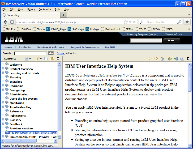 IBM User Interface Help System Documentation